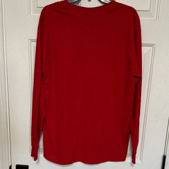 Jerzees Vibrant Red Long Sleeve Shirt - Picture 5 of 5